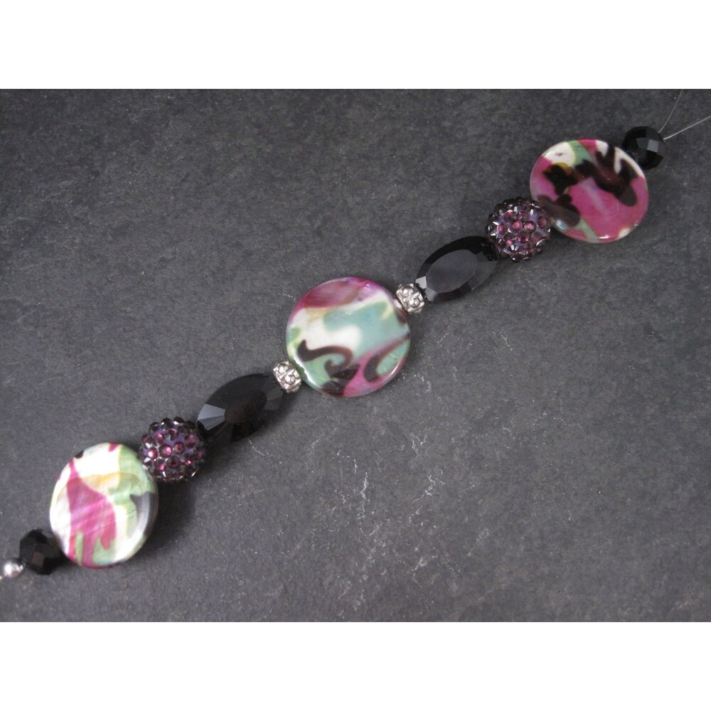 Jesse James Purple and Black Bead Strand